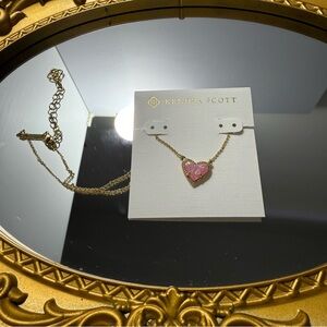 Kendra Scott Pink Heart Necklace